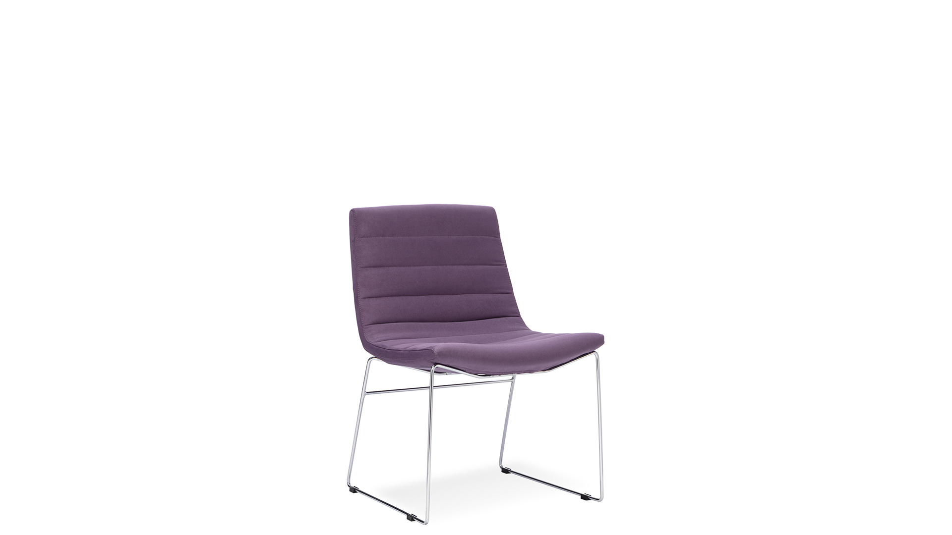 Кресло Сидней с низкой спинкой на полозьях, без подлокотников (фиолетовый) 
