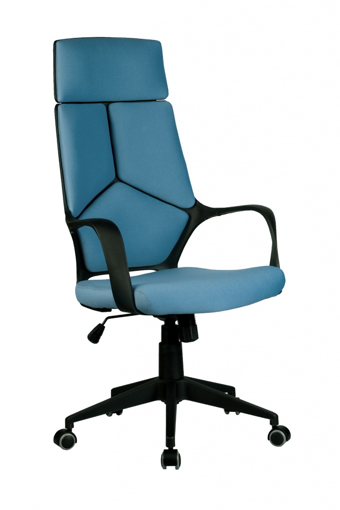 Кресло RCH 8989 черный пластик, синяя ткань (1).jpeg