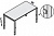 Письменный стол, регулируемый по высоте с П-образными опорами L.180 x p.80 