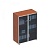 Шкаф для документов средний со стеклянными дверьми в рамке 120