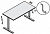 Письменный стол, регулируемый по высоте с Т-образными опорами L.180 x p.80 